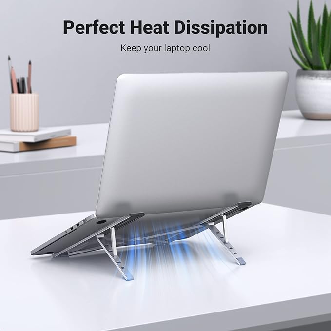 Laptop Stand Aluminum Alloy Adjustable Portable Foldable Laptop Holder Compatible with All Kind Of Laptops