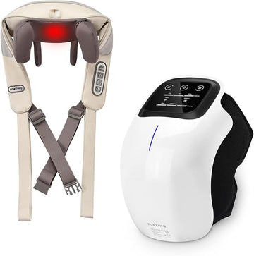 3-in-1 Knee Massager with Heat & Hand-Like Neck Massager